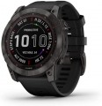 Garmin - fēnix 7X Sapphire Solar GPS Smartwatch 51 mm Fiber-reinforced polymer - Carbon Gray DLC Titanium