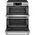 Café - 6.7 Cu. Ft. Slide-In Double Oven Electric True Convection Range with Built-In Wi-Fi, Customizable - Stainless Steel