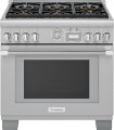Thermador - ProGrand 5.7 Cu. Ft. Freestanding Gas Convection Range with Self-Cleaning and 6 Burners - Stainless Steel