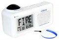 Lifetone - Lifetone HL Clock Radio with Fire Alarm - White