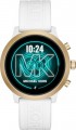 Michael Kors - Access MKGO Smartwatch 43mm Aluminum - White with White Silicone Band