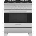 Fisher & Paykel - 3.5 Cu. Ft. Freestanding Gas Convection Range - Brushed Stainless Steel/Black Glass