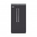 Viking - Professional 5 Series Quiet Cool 25.3 Cu. Ft. Side-by-Side Built-In Refrigerator - Graphite gray