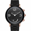Marc Jacobs - Riley Hybrid Smartwatch 44mm Aluminum - Black aluminum with rosegold-tone detail