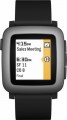 Pebble - Geek Squad Certified Refurbished Time Polycarbonate Smartwatch - Black