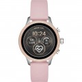 Michael Kors - Access Smartwatch 41mm Stainless Steel - Silver / Rose Gold with Pink Silicone Band