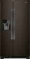 Whirlpool - 24.5 Cu. Ft. Side-by-Side Refrigerator - Black stainless steel
