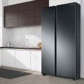 Samsung - 28 cu. ft. Side-by-Side Refrigerator with WiFi and Large Capacity - Black Stainless Steel
