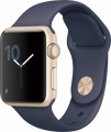 Apple - Apple Watch Series 2 38mm Gold Aluminum Case Midnight Blue Sport Band - Gold
