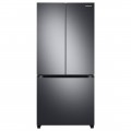 Samsung - 19.5 cu. ft. 3-Door French Door Refrigerator with Wi-Fi - Fingerprint Resistant Black Stainless Steel
