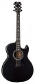 Dean - Exhibition 6-String Full-Size Thin-Body Acoustic Electric Guitar - Black