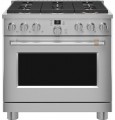 Café - 5.75 Cu. Ft. Freestanding Dual Fuel True Convection Range with 6 Burners, Customizable - Stainless Steel