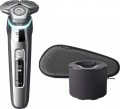 Philips Norelco - 9500 Rechargeable Wet/Dry Electric Shaver with Quick Clean, Travel Case, and Pop up Trimmer - Silver