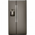 GE - 23.2 Cu. Ft. Side-by-Side Refrigerator - Slate