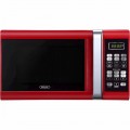 Bella - 0.9 Cu. Ft. Compact Microwave - Red with Chrome
