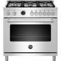 Bertazzoni - 5.7 Cu. Ft. Self-Cleaning Freestanding Dual Fuel Convection Range - Stainless Steel