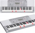 Casio - Portable Keyboard with 61 Full-Size Touch-Sensitive Lighted Piano-Style Keys - Silver