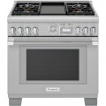 Thermador - ProGrand 5.5 Cu. Ft. Freestanding Gas Convection Range with Self-Cleaning - Stainless Steel