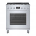 Bosch - 800 Series 3.7 Cu. Ft. Freestanding Gas Convection Range with 5 Dual Flame Ring Burners - Stainless Steel