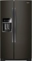 Whirlpool - 22.6 Cu. Ft. Side-by-Side Counter-Depth Refrigerator - Black stainless steel