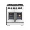 Forno Appliances - Capriasca 4.32 Cu. Ft. Freestanding Gas Range with French Doors and LP Conversion - Silver