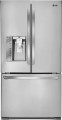 LG - 24.0 Cu. Ft. Counter-Depth French Door Refrigerator with Thru-the-Door Ice and Water - Stainless Steel