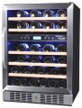NewAir - 46-Bottle Wine Cooler - Stainless Steel/Black