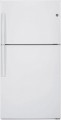 GE - 21.2 Cu. Ft. Top-Freezer Refrigerator - White