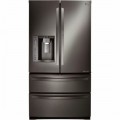 LG - Door-in-Door® 26.5 Cu. Ft. 4-Door French Door Refrigerator - Black stainless steel