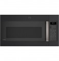 GE Profile - 1.7 Cu. Ft. Convection Over-the-Range Microwave with Sensor Cooking and Chef Connect - Fingerprint resistant black slate