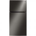 LG - 24 cu.ft. Largest Capacity 33” Wide Top-Mount - Black Stainless Steel