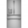 GE Profile - 27.9 Cu. Ft. 4-Door French Door Smart Refrigerator with Door-In-Door - Fingerprint resistant stainless steel