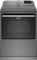 Maytag - 7.4 Cu. Ft. Smart Gas Dryer with Steam and Extra Power Button - Metallic Slate