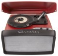 Crosley - Collegiate Portable USB Turntable - Black/Chrome/Red