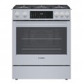 Bosch - 800 Series 4.6 Cu. Ft. Slide-In Dual Fuel Convection Range with Self-Cleaning - Stainless Steel