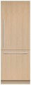 Fisher & Paykel  30in. 12.1 cu.ft. Bottom-Freezer Built-In Column Refrigerator with White Interior and Internal Ice and Water - Panel Ready