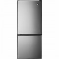 GE - 10.5 Cu. Ft. Bottom-Freezer Counter-Depth Refrigerator - Stainless steel
