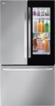 LG  26.5 Cu. Ft. French Door Counter-Depth Smart Refrigerator with InstaView - Stainless steel