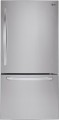 LG - 23.8 Cu. Ft. Bottom-Freezer Refrigerator - Stainless-Steel