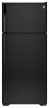 GE - 15.5 Cu. Ft. Frost-Free Top-Freezer Refrigerator - Black