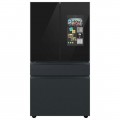 Samsung - 23 cu. ft. Bespoke Counter Depth 4-Door French Door Refrigerator with Family Hub™ - Charcoal glass