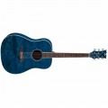 Dean - 6-String Full-Size Dreadnought Acoustic Guitar - Trans blue