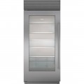 Sub-Zero  Classic 23.3  Cu. Ft. Built-In Refrigerator with Glass Door - Stainless steel