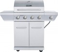 Nexgrill - 4 Burner + Side Burner Stainless Cart Gas Grill - Silver