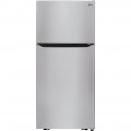 LG - 20.2 Cu. Ft. Top-Freezer Refrigerator Stainless steel