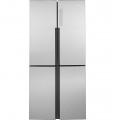 Haier - 16.4 Cu. Ft. 4-Door French Door Counter Depth Refrigerator with LED Lighting - Fingerprint resistant stainless steel