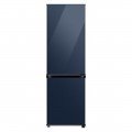Samsung - 12.0 cu. ft. BESPOKE Bottom Freezer refrigerator with customizable colors and flexible design - Navy Glass