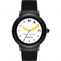Marc Jacobs - Riley Smartwatch 44mm Stainless Steel - Matte Black With Black Silicone Band