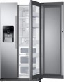 Samsung - 24.7 Cu. Ft. Food ShowCase Side-by-Side Refrigerator with Thru-the-Door Ice and Water - Stainless Steel