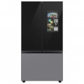 Samsung - 30 cu. ft. Bespoke 3-Door French Door Refrigerator with Family Hub™ - Charcoal glass